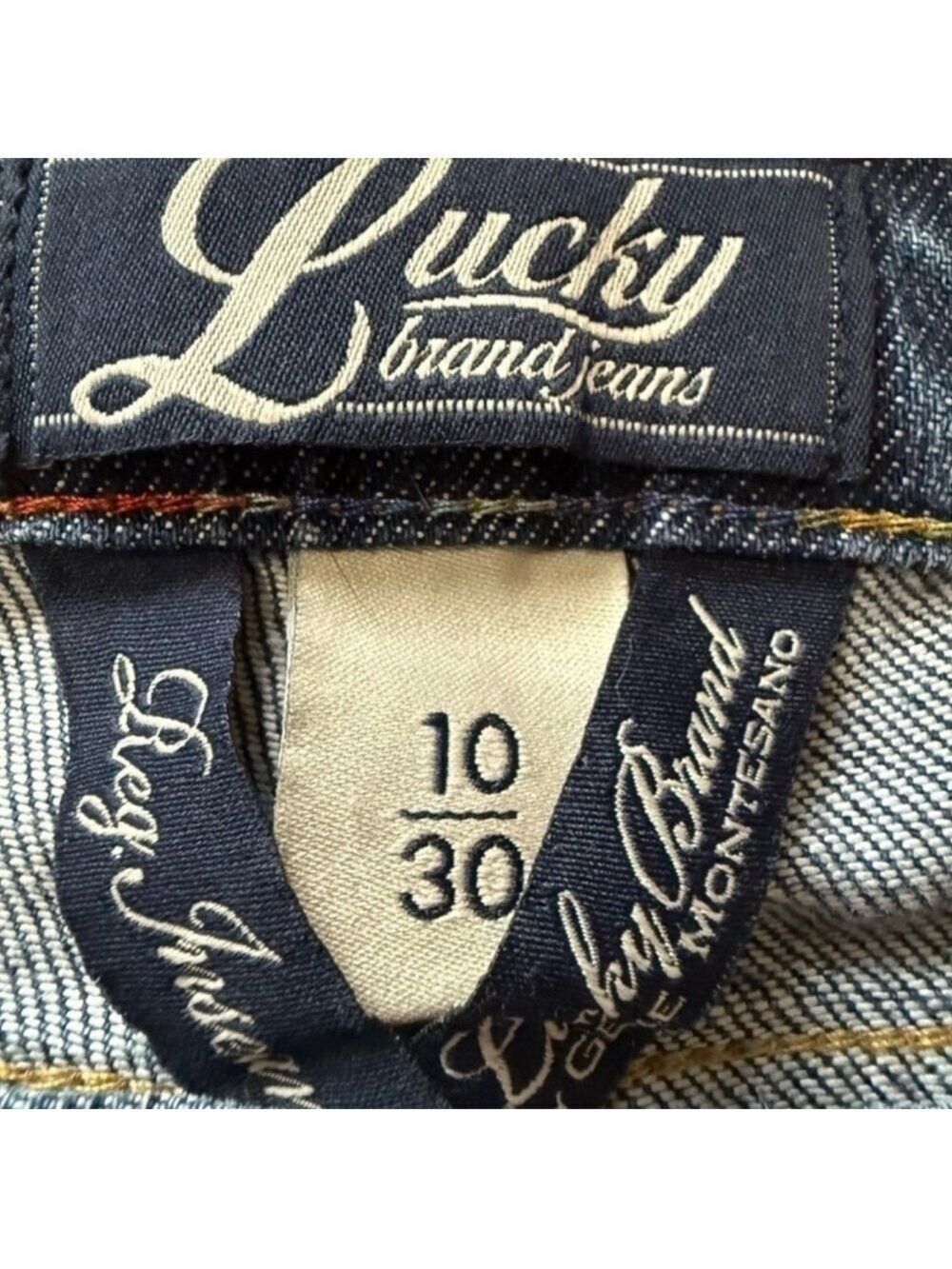 🍀 LUCKY BRAND 90s Vintage Low-Rise Sweet Boot Jeans Size 10 🍀 - Picture 6 of 12